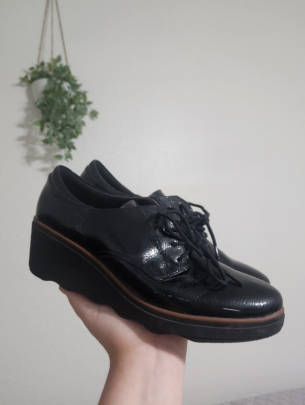 Clarks Wedge Oxford Lace-Up Shoes